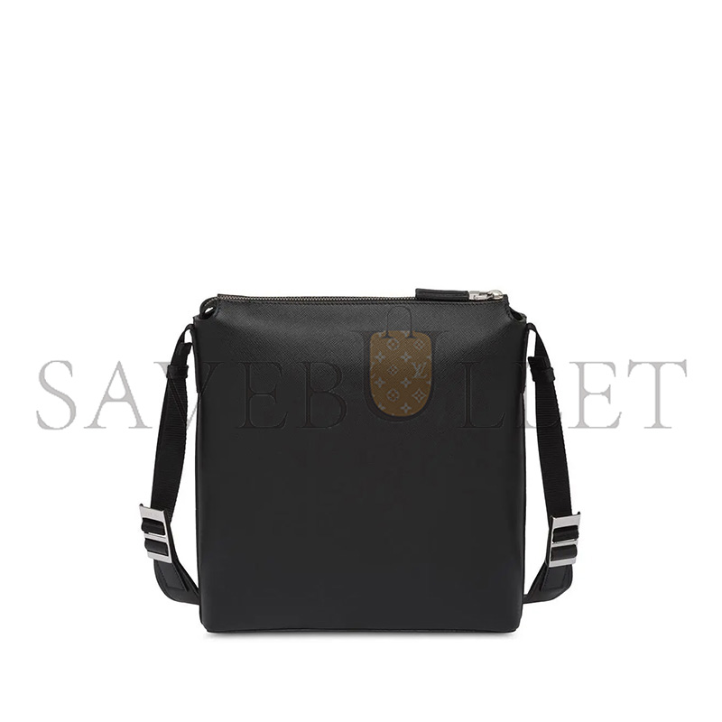 Pra*a saffiano leather crossbody bag 2vg062 (27*26*7cm)